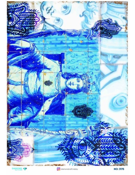 3175 Diamond Pirinç Dekopaj Kağıdı 30x42cm