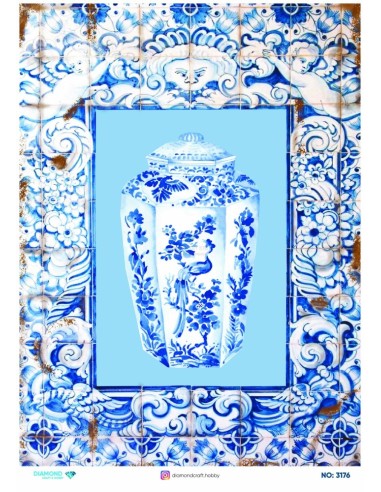 3176 Diamond Pirinç Dekopaj Kağıdı 30x42cm