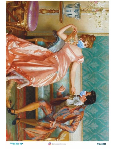 3221 Diamond Pirinç Dekopaj Kağıdı 30x42cm