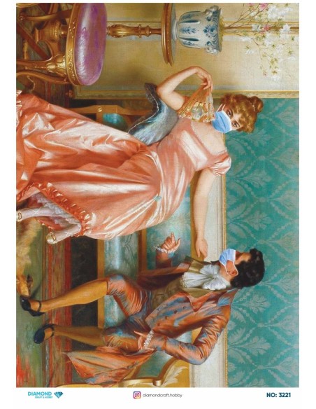 3221 Diamond Pirinç Dekopaj Kağıdı 30x42cm