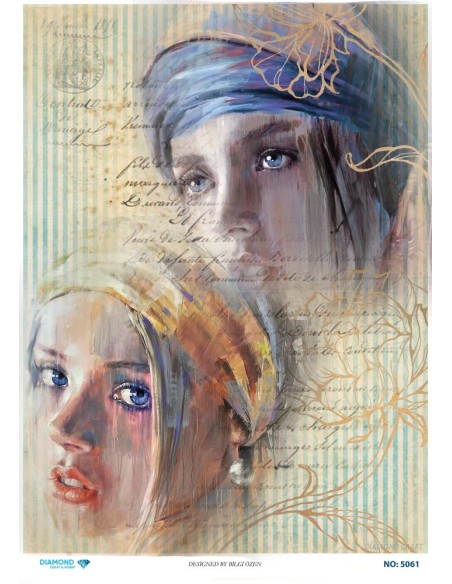 5061 Diamond Pirinç Dekopaj Kağıdı 30x42cm