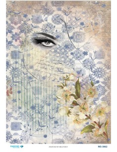 5062 Diamond Pirinç Dekopaj Kağıdı 30x42cm