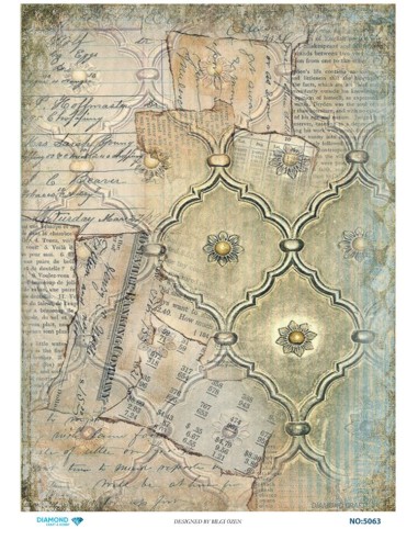 5063 Diamond Pirinç Dekopaj Kağıdı 30x42cm