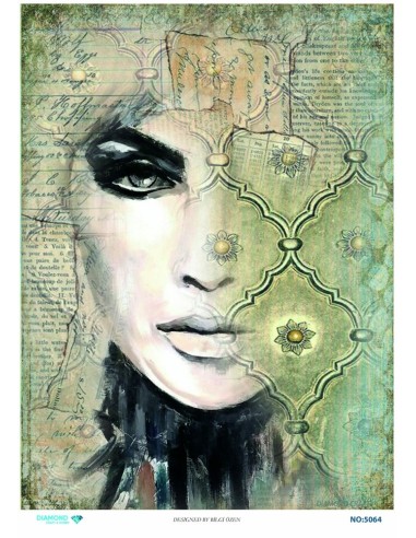 5064 Diamond Pirinç Dekopaj Kağıdı 30x42cm