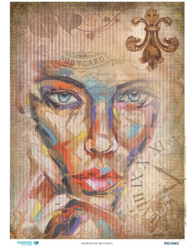 5065 Diamond Pirinç Dekopaj Kağıdı 30x42cm