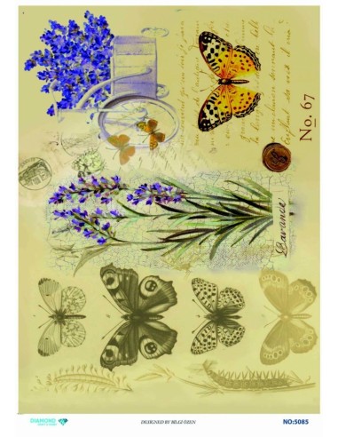 5085 Diamond Pirinç Dekopaj Kağıdı 30x42cm