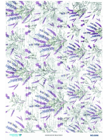 5098 Diamond Pirinç Dekopaj Kağıdı 30x42cm