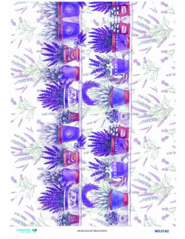 5102 Diamond Pirinç Dekopaj Kağıdı 30x42cm