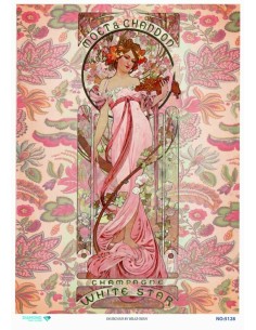 5128 Diamond Pirinç Dekopaj Kağıdı 30x42cm