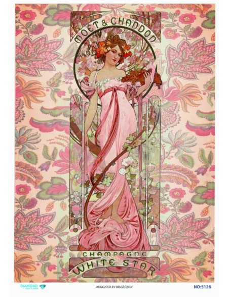 5128 Diamond Pirinç Dekopaj Kağıdı 30x42cm