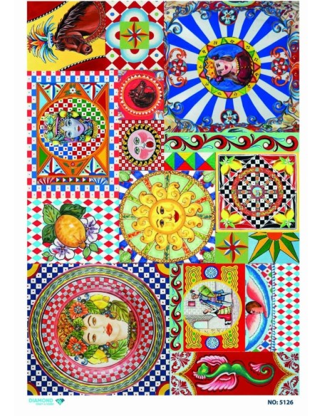 5126 Diamond Pirinç Dekopaj Kağıdı 30x42cm