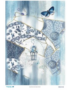 5144 Diamond Pirinç Dekopaj Kağıdı 30x42cm
