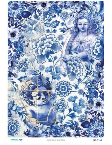 5145 Diamond Pirinç Dekopaj Kağıdı 30x42cm
