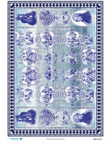 5152 Diamond Pirinç Dekopaj Kağıdı 30x42cm