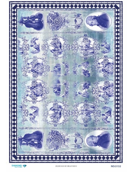 5152 Diamond Pirinç Dekopaj Kağıdı 30x42cm