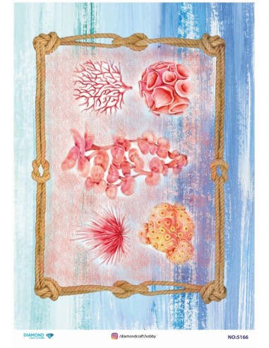 5166 Diamond Pirinç Dekopaj Kağıdı 30x42cm