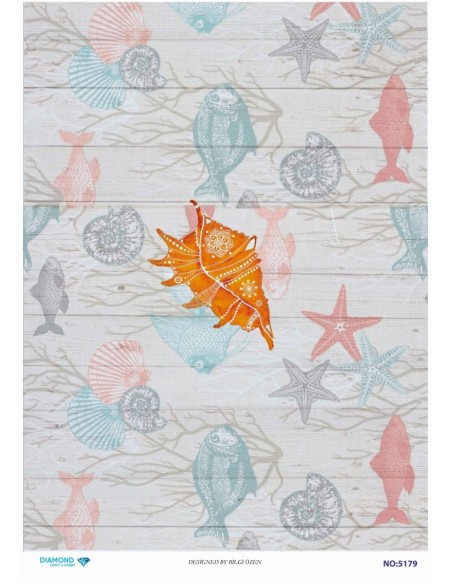 5179 Diamond Pirinç Dekopaj Kağıdı 30x42cm