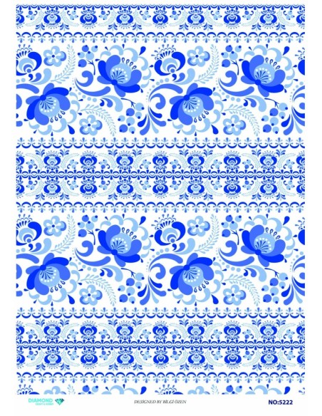 5222 Diamond Pirinç Dekopaj Kağıdı 30x42cm