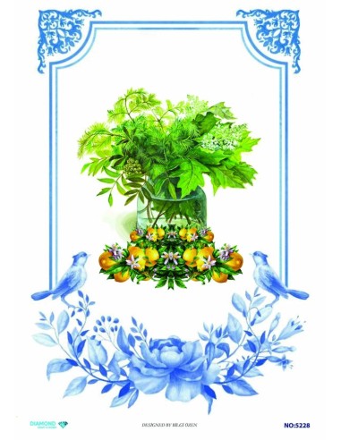 5228 Diamond Pirinç Dekopaj Kağıdı 30x42cm