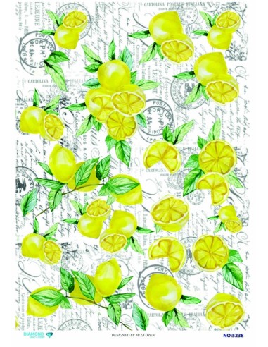 5238 Diamond Pirinç Dekopaj Kağıdı 30x42cm