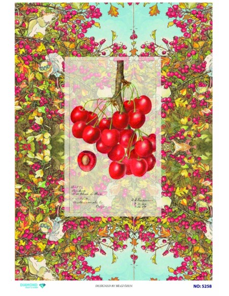 5258 Diamond Pirinç Dekopaj Kağıdı 30x42cm