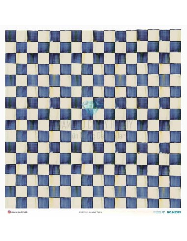 M5329 Diamond Metrelik Büyük Boy Pirinç Dekopaj Kağıdı 90x90cm