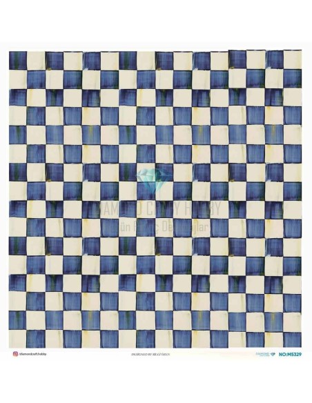 M5329 Diamond Metrelik Büyük Boy Pirinç Dekopaj Kağıdı 90x90cm