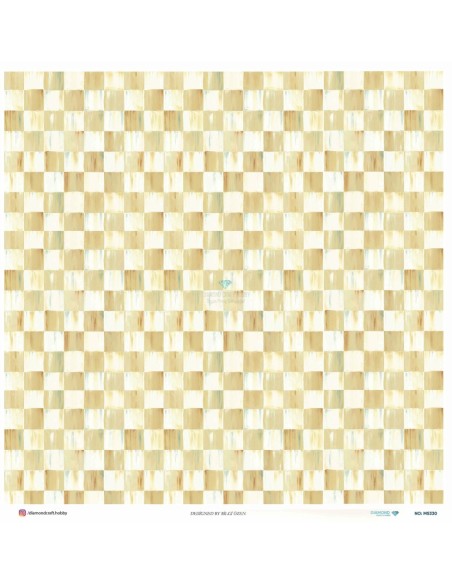 M5330 Diamond Metrelik Büyük Boy Pirinç Dekopaj Kağıdı 90x90cm