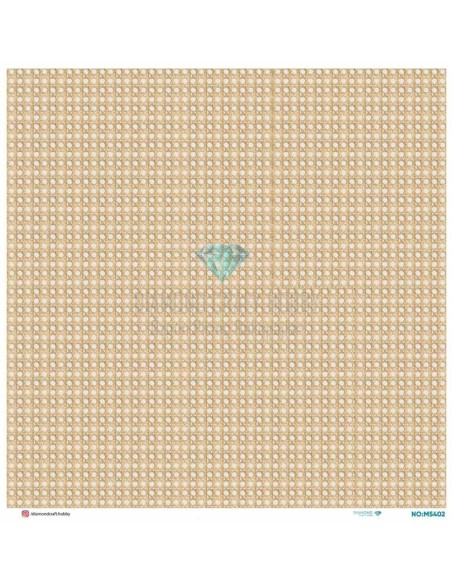 M5402 Diamond Metrelik Büyük Boy Pirinç Dekopaj Kağıdı 90x90cm