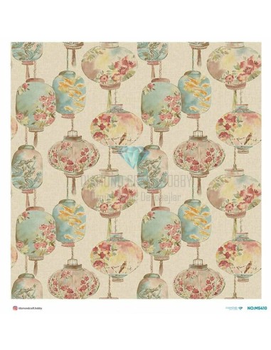 M5410 Diamond Metrelik Büyük Boy Pirinç Dekopaj Kağıdı 90x90cm
