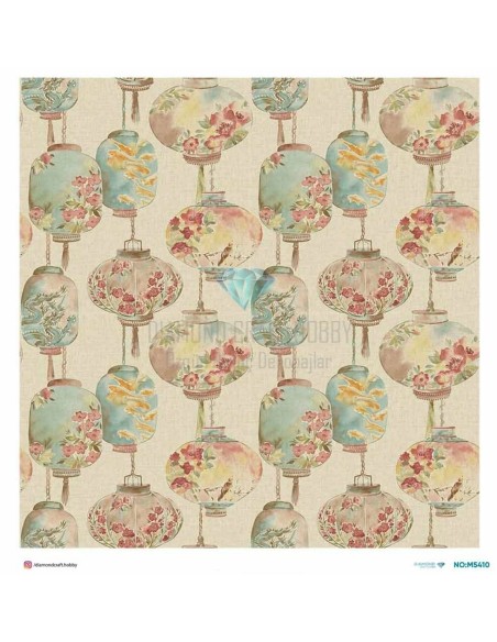 M5410 Diamond Metrelik Büyük Boy Pirinç Dekopaj Kağıdı 90x90cm