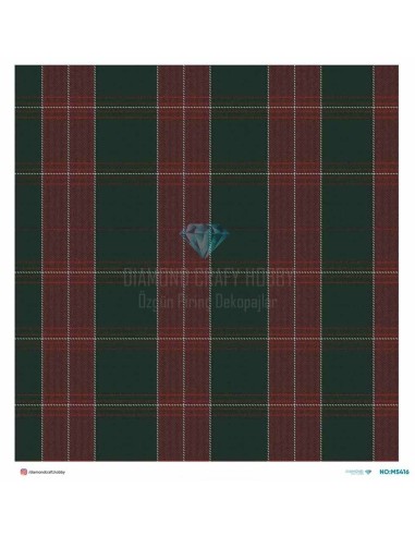 M5416 Diamond Metrelik Büyük Boy Pirinç Dekopaj Kağıdı 90x90cm