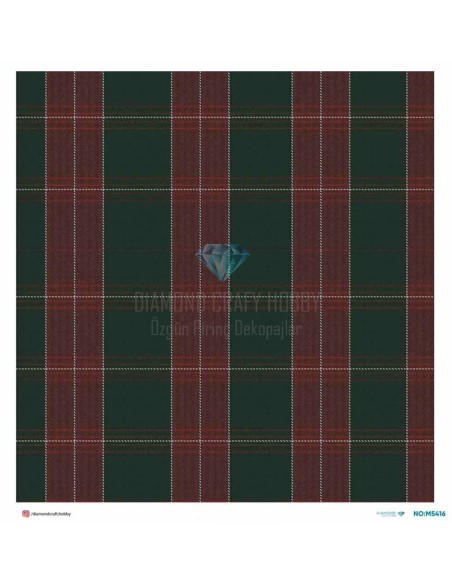 M5416 Diamond Metrelik Büyük Boy Pirinç Dekopaj Kağıdı 90x90cm