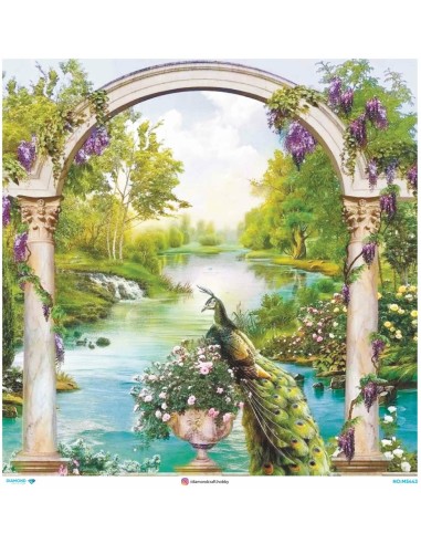 M5443 Diamond Metrelik Büyük Boy Pirinç Dekopaj Kağıdı 90x90cm