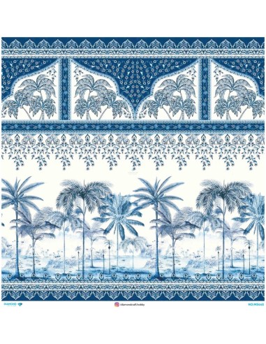M5445 Diamond Metrelik Büyük Boy Pirinç Dekopaj Kağıdı 90x90cm