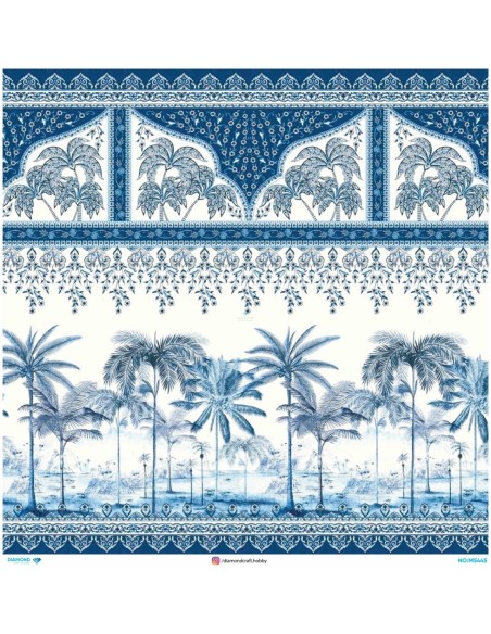 M5445 Diamond Metrelik Büyük Boy Pirinç Dekopaj Kağıdı 90x90cm