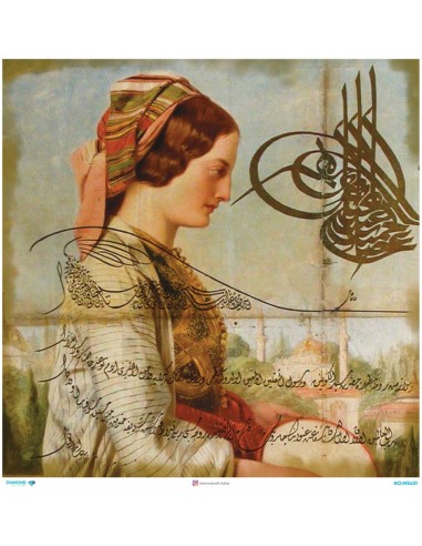 M5451 Diamond Metrelik Büyük Boy Pirinç Dekopaj Kağıdı 90x90cm