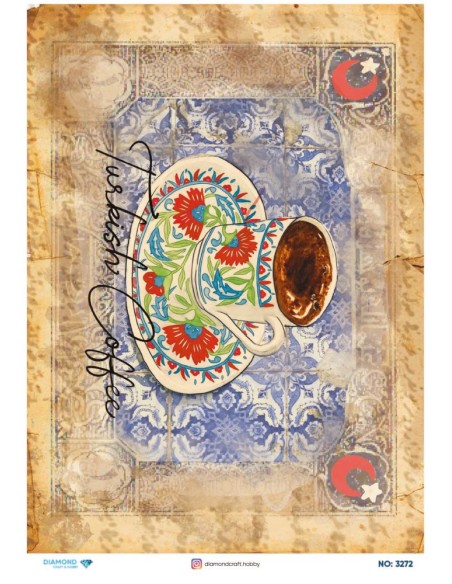 3272 Diamond Pirinç Dekopaj Kağıdı 30x42cm