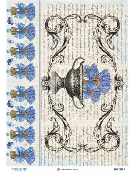 3279 Diamond Pirinç Dekopaj Kağıdı 30x42cm