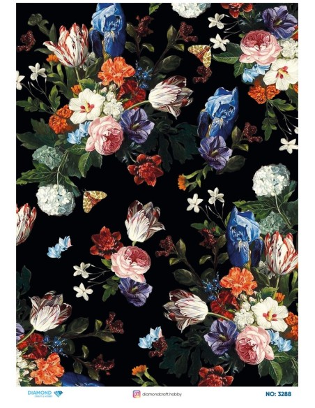3288 Diamond Pirinç Dekopaj Kağıdı 30x42cm