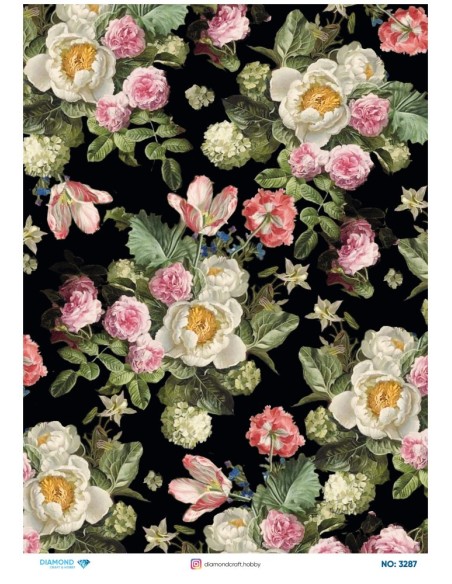 3287 Diamond Pirinç Dekopaj Kağıdı 30x42cm