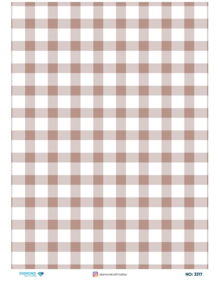 3317 Diamond Pirinç Dekopaj Kağıdı 30x42cm