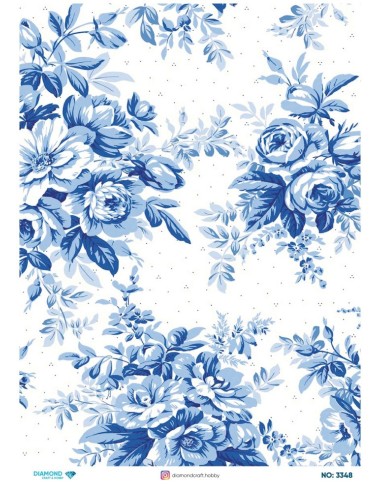 3348 Diamond Pirinç Dekopaj Kağıdı 30x42cm
