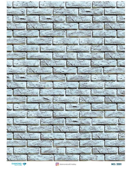 3351 Diamond Pirinç Dekopaj Kağıdı 30x42cm