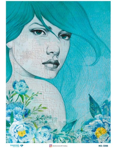 3355 Diamond Pirinç Dekopaj Kağıdı 30x42cm