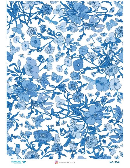 3361 Diamond Pirinç Dekopaj Kağıdı 30x42cm