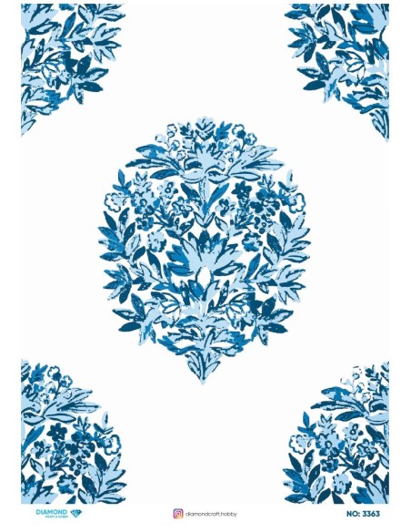 3363 Diamond Pirinç Dekopaj Kağıdı 30x42cm