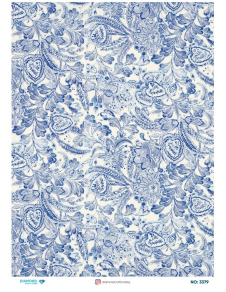 3379 Diamond Pirinç Dekopaj Kağıdı 30x42cm