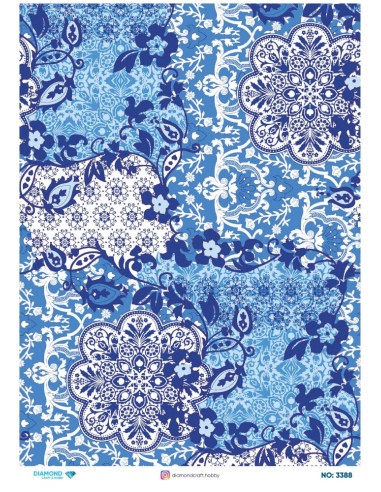 3388 Diamond Pirinç Dekopaj Kağıdı 30x42cm