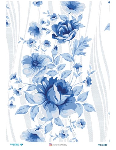 3389 Diamond Pirinç Dekopaj Kağıdı 30x42cm